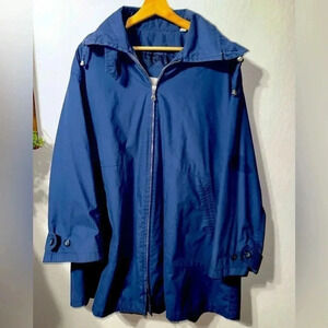 Vintage Navy London Fog Zip Up Jacket Size Large Regular